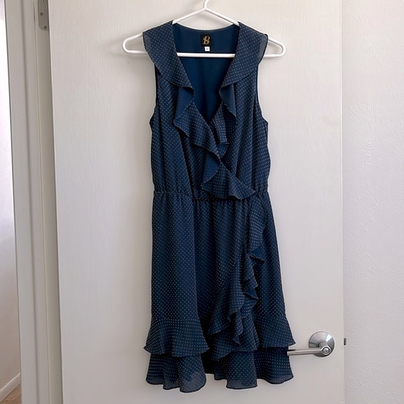 Anthropologie Women's Blue Ruffled Dress - Picture 1 of 6